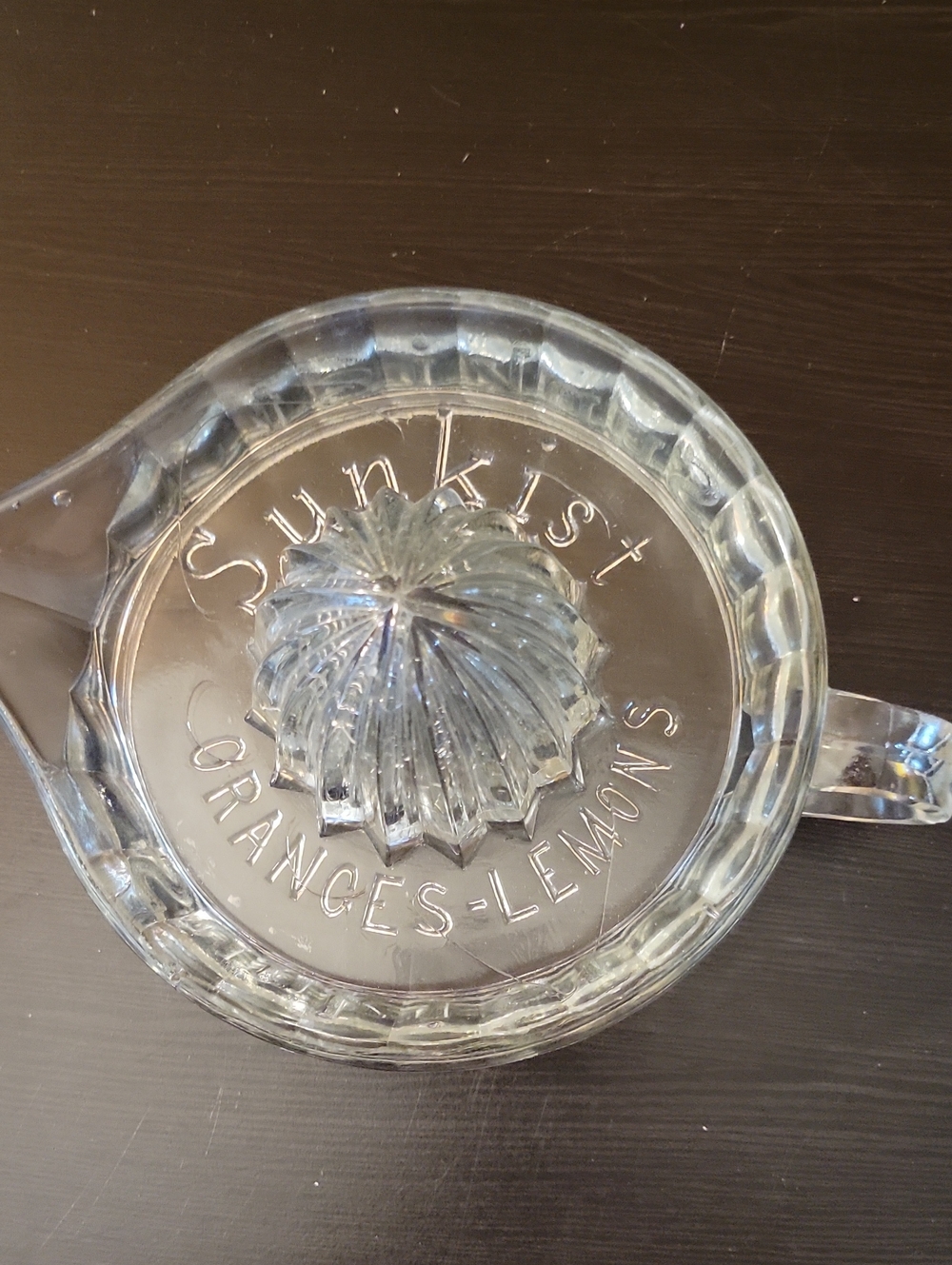Vintage Sunkist Glass Citrus Reamer - Clear